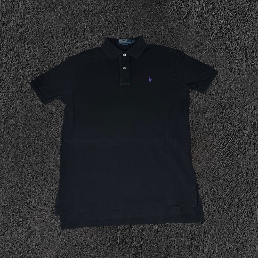Vintage 90s Polo Ralph Lauren Black with purple logo polo